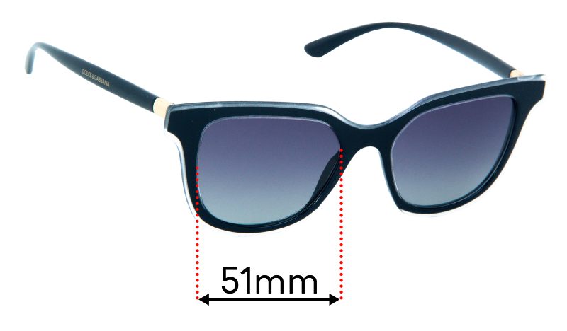 Sunglass Fix Replacement Lenses for Dolce & Gabbana DG4362 - 51mm Wide